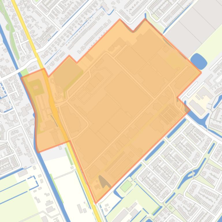 Kaart van de buurt Bedrijventerrein Zevenhuizen.