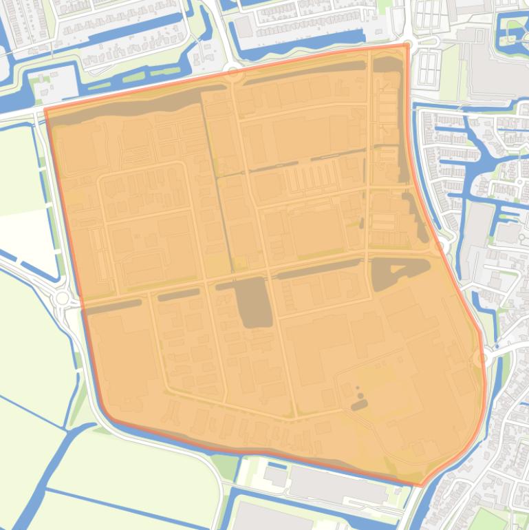 Kaart van de buurt Bedrijventerrein Zuiderdel.