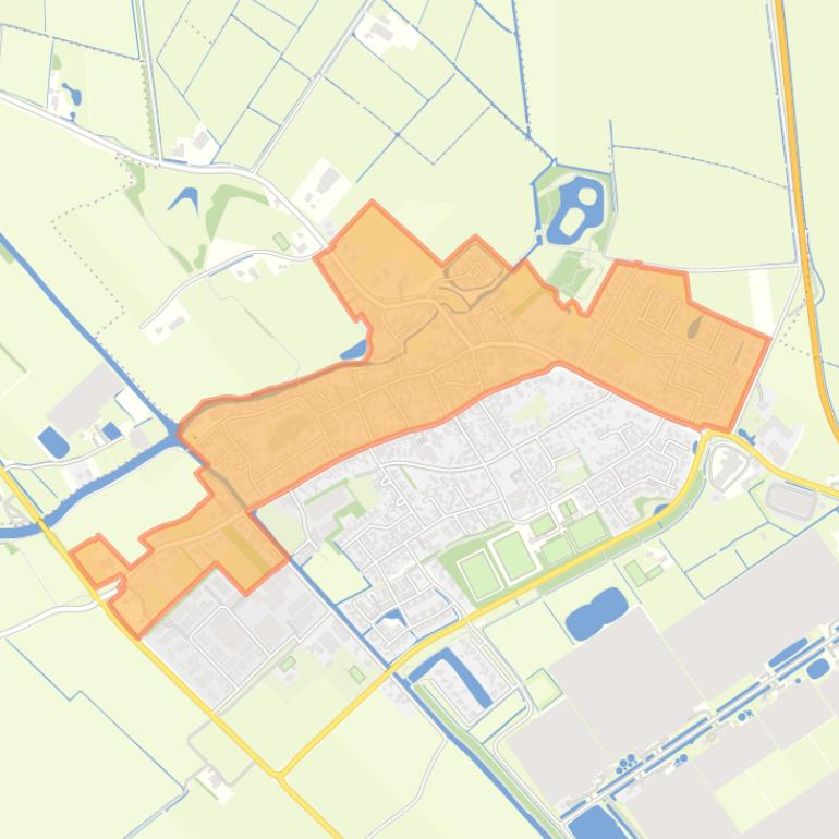 Kaart van de buurt Berltsum Noord.