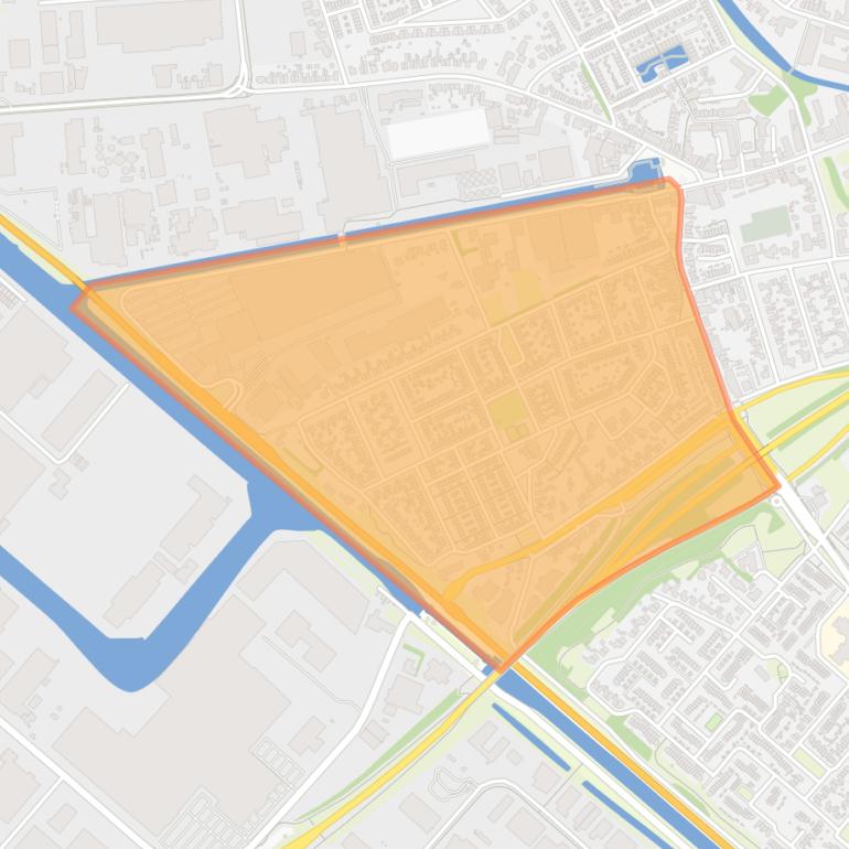 Kaart van de buurt Bloemenwijk.