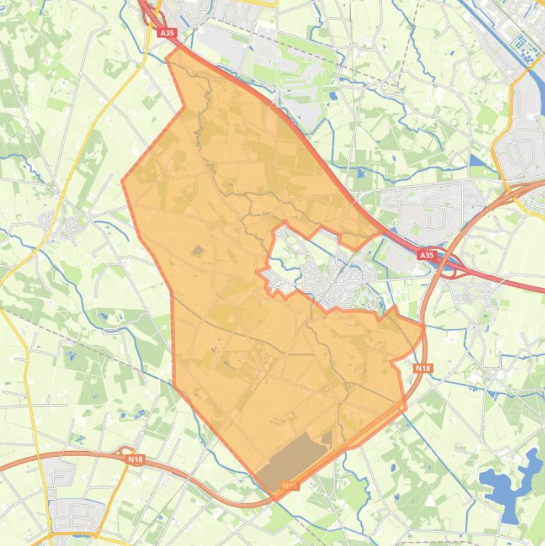 Kaart van de buurt Boekelerveld.