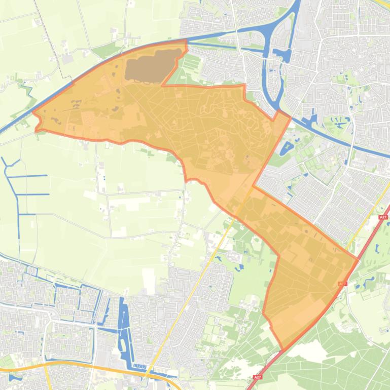 Kaart van de buurt Bosgebied-Oosterhout.