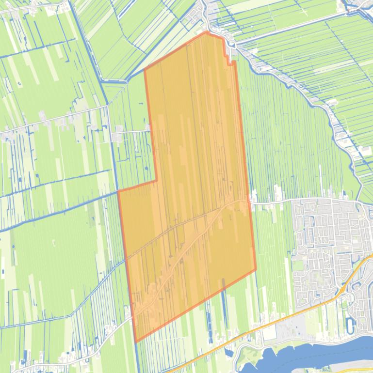 Kaart van de buurt Bovenberg westelijk van de Fransekade.