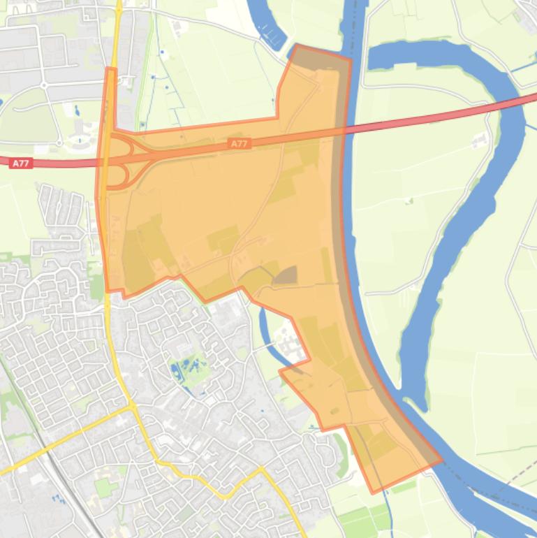 Kaart van de buurt Boxmeer buitengebied Oost.