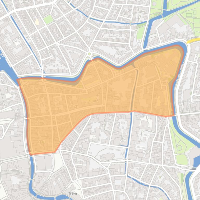 Kaart van de buurt Breedstraat en Plompetorengracht en omgeving.