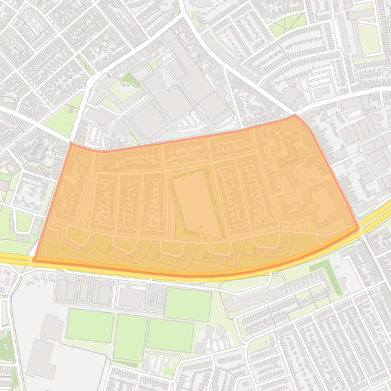 Kaart van de buurt Broekhoven II West.