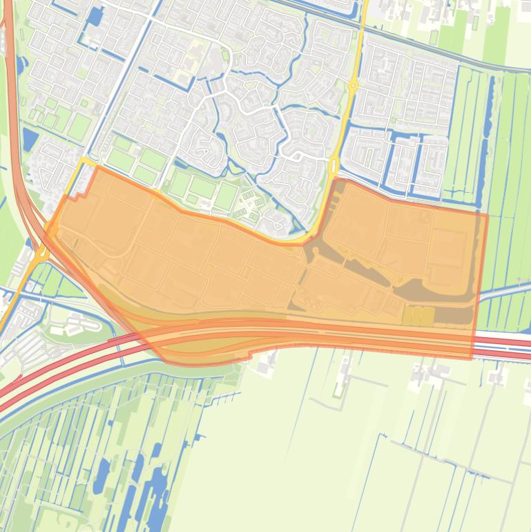 Kaart van de buurt Broekvelden-Groote Wetering.