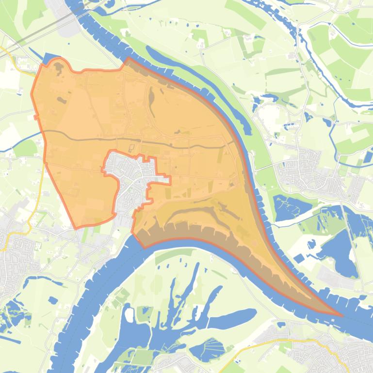 Kaart van de buurt Buitengebied Doornenburg.