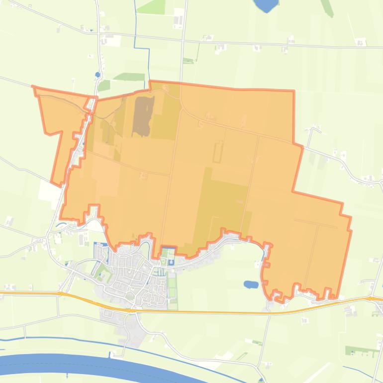 Kaart van de buurt Buitengebied Dussen noord.