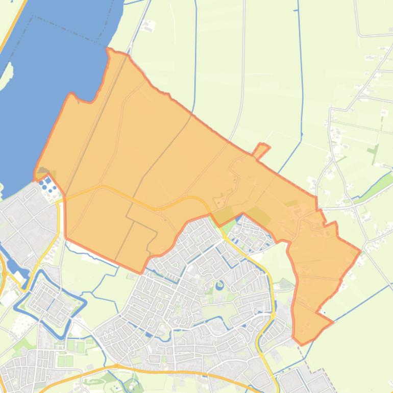 Kaart van de buurt Buitengebied Elburg Noord.