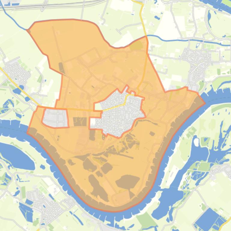 Kaart van de buurt Buitengebied Gendt.