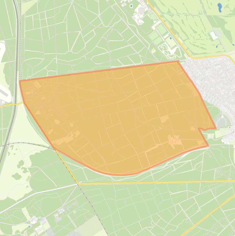 Kaart van de buurt Buitengebied Groesbeek-Midden-West.