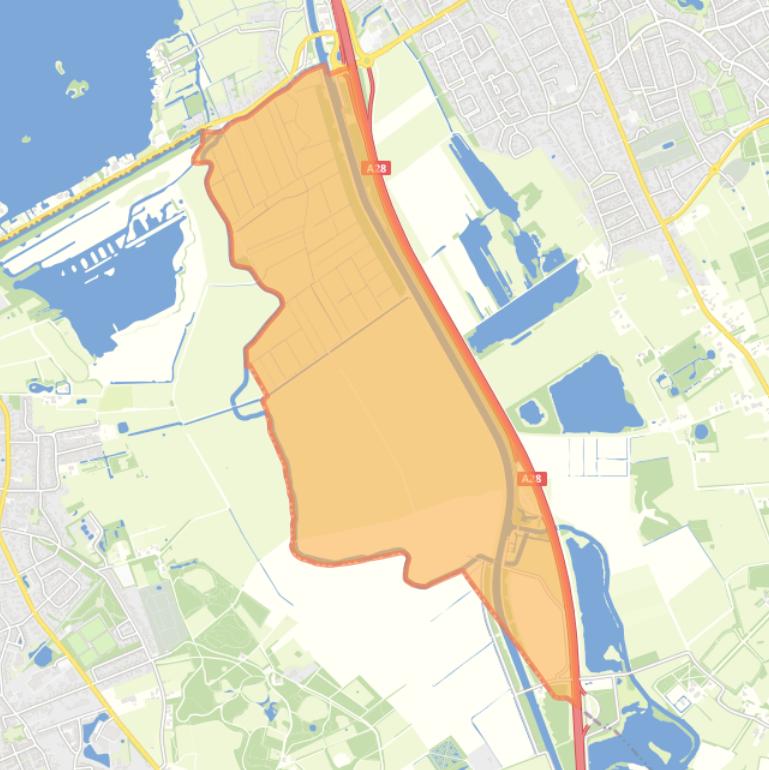 Kaart van de buurt Buitengebied Haren-Zuidwest.