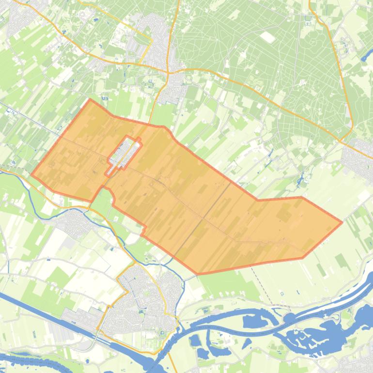 Kaart van de buurt Buitengebied Langbroek.