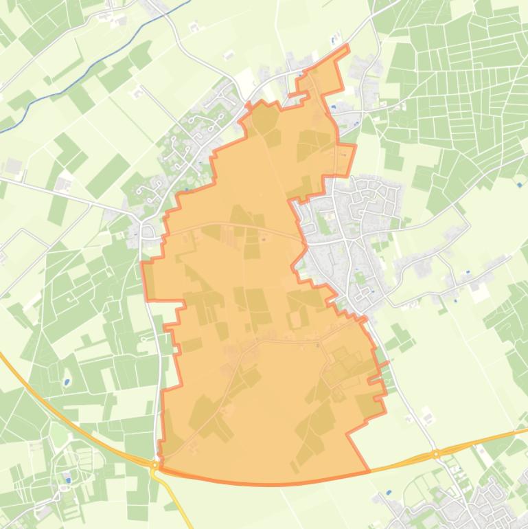 Kaart van de buurt Buitengebied Noord 2.