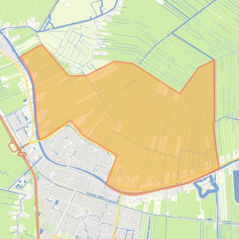 Kaart van de buurt Buitengebied-Noord.