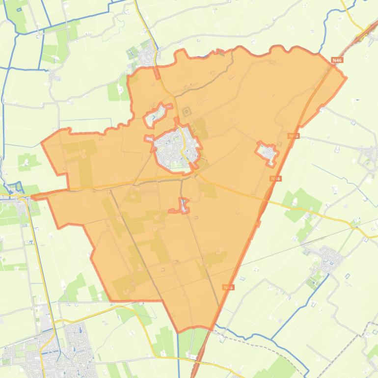 Kaart van de buurt Buitengebied Noord-Middelstum.