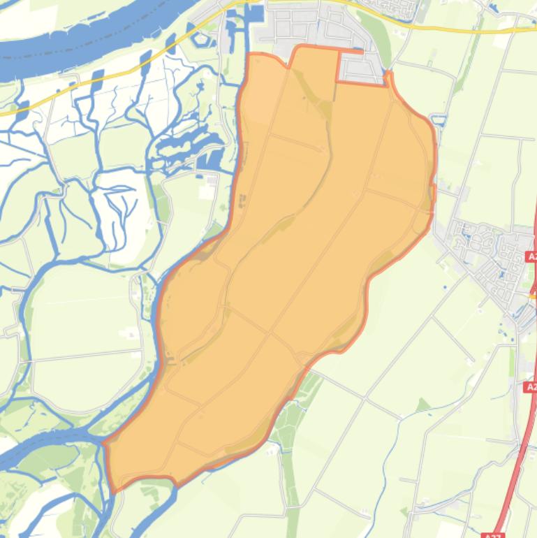 Kaart van de buurt Buitengebied Oostwaard.