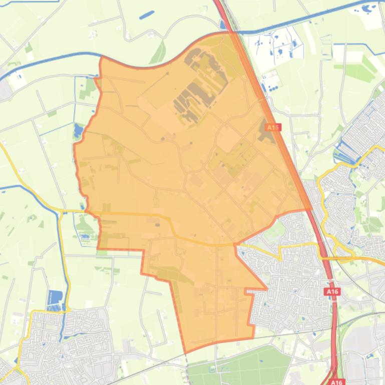 Kaart van de buurt Buitengebied Prinsenbeek.