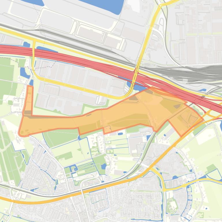 Kaart van de buurt Buitengebied Rhoon-Noord.