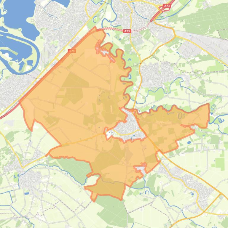 Kaart van de buurt Buitengebied Sint Odiliënberg.