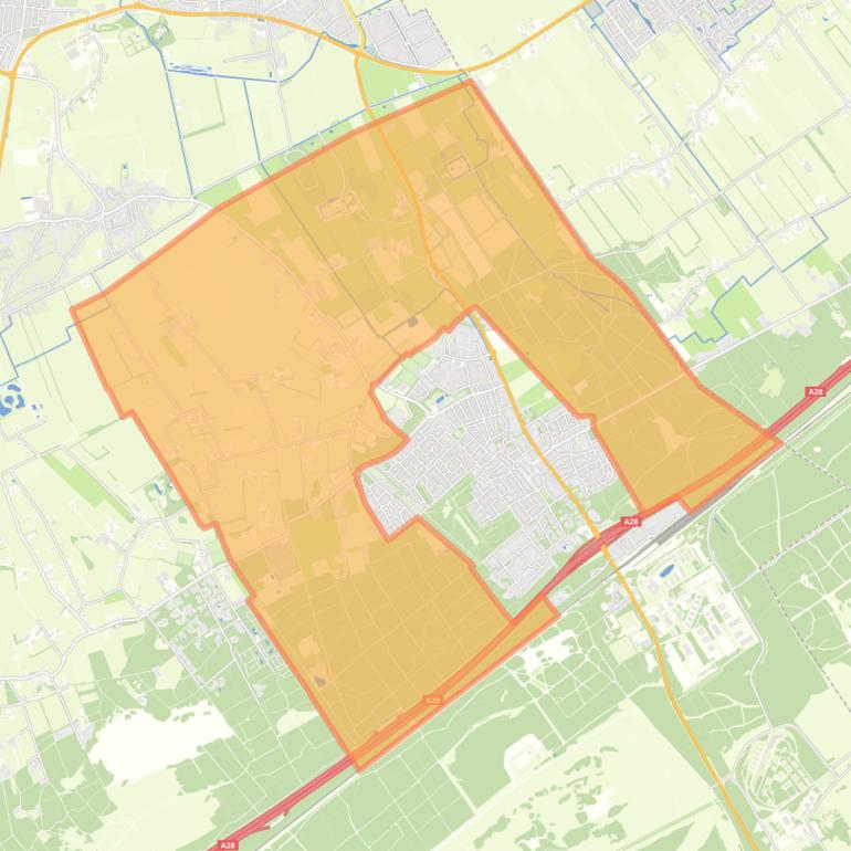 Kaart van de buurt Buitengebied ’t Harde Noord.