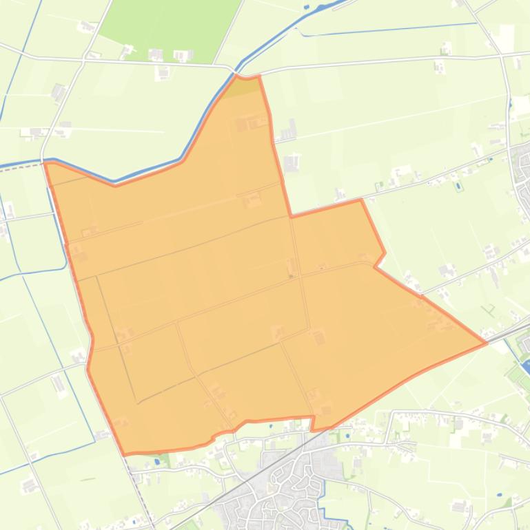 Kaart van de buurt Buitengebied ten noorden van Geffen.