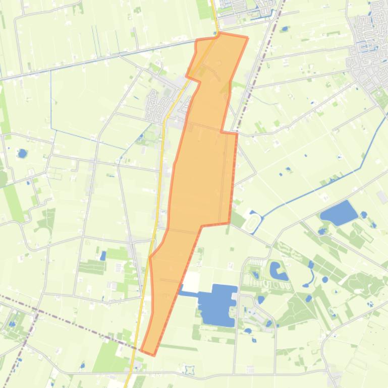 Kaart van de buurt Buitengebied ten oosten van Zevenhuizen.