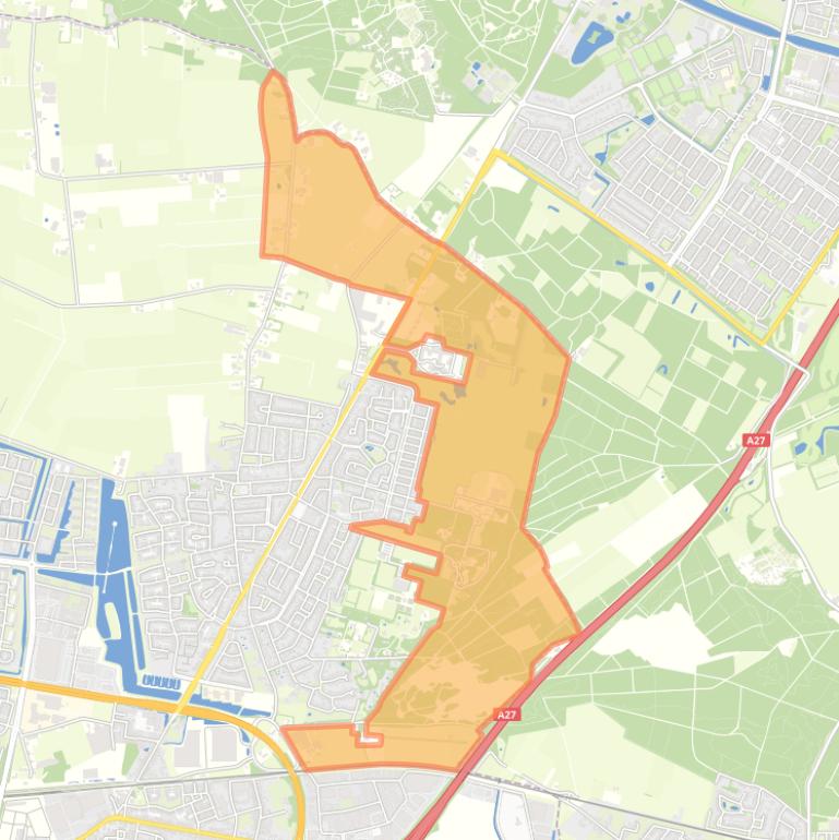 Kaart van de buurt Buitengebied Teteringen.