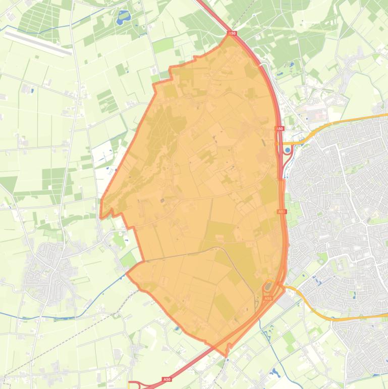 Kaart van de buurt Buitengebied Uden-West.