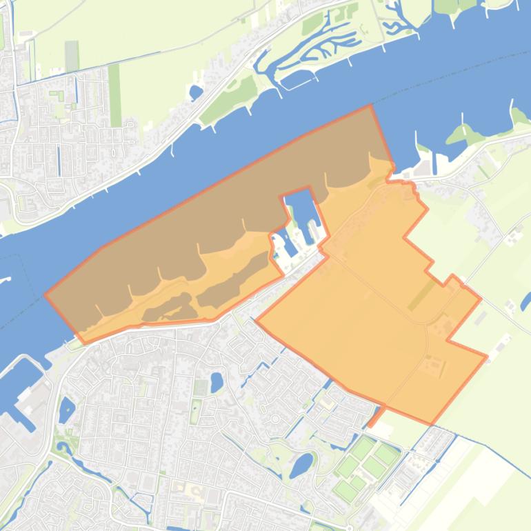 Kaart van de buurt Buitengebied Werkendam noord.