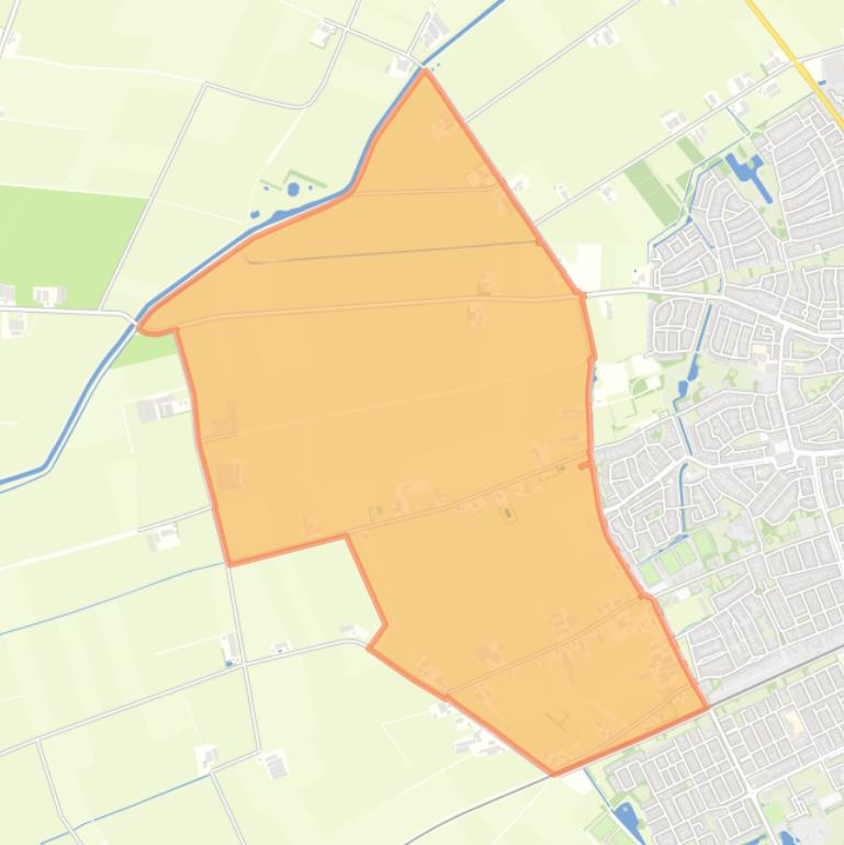 Kaart van de buurt Buitengebied-West.