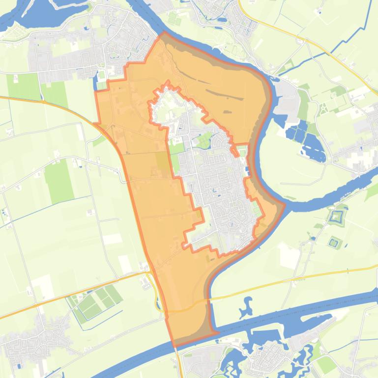 Kaart van de buurt Buitengebied Wijk en Aalburg oost.