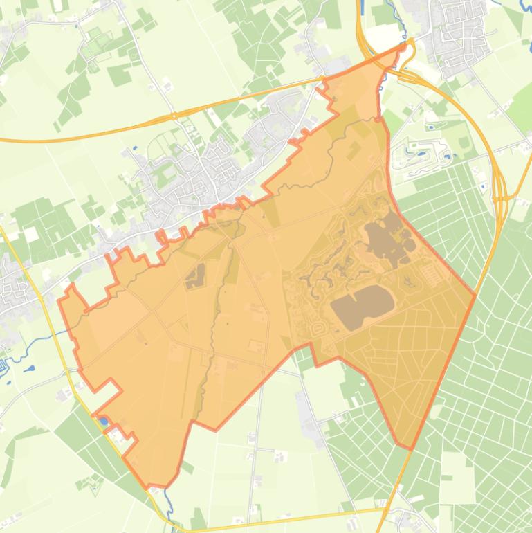 Kaart van de buurt Buitengebied Zuid-Oost.