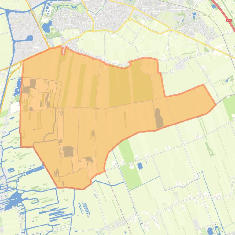 Kaart van de buurt Buitengebied Zuidveen.