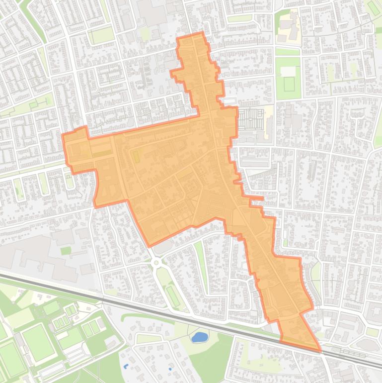 Kaart van de buurt Centrumgebied West Rijen.