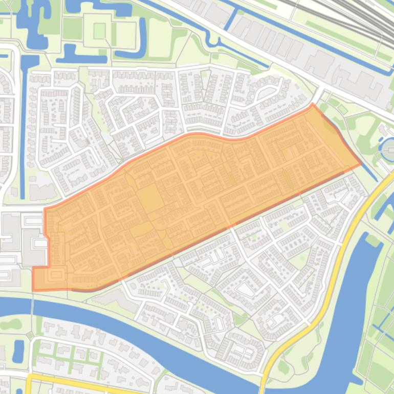 Kaart van de Componistenbuurt-Midden.