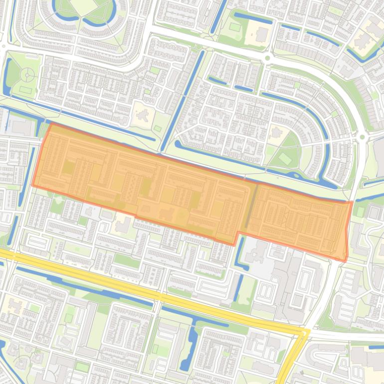 Kaart van de Componistenbuurt-Noord.