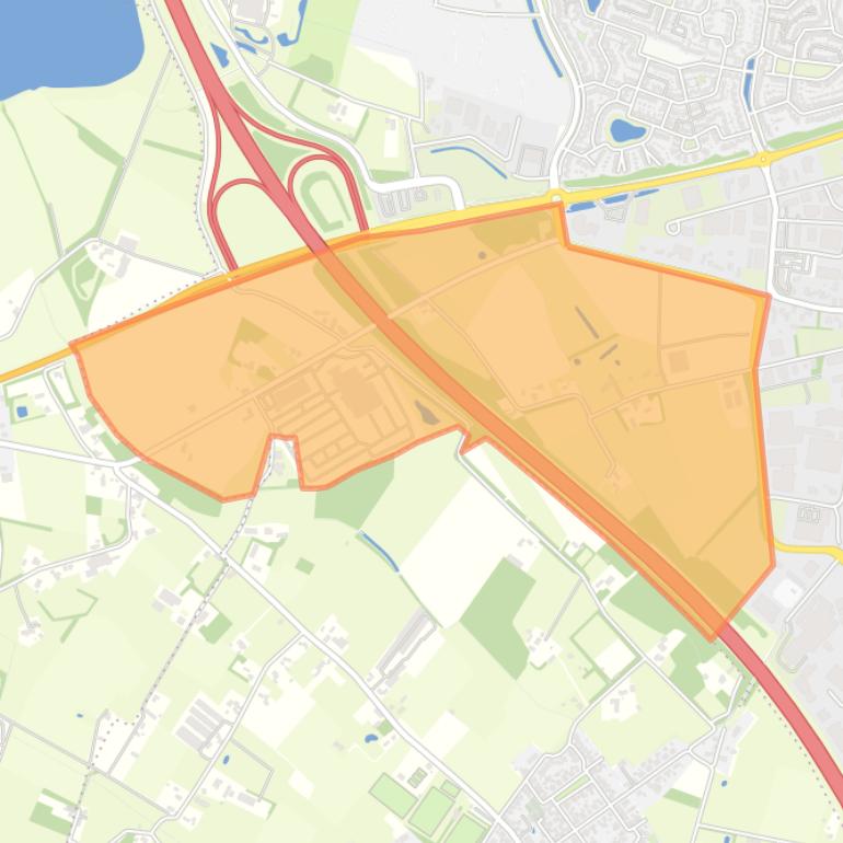 Kaart van de buurt Cuijk buitengebied ten westen.