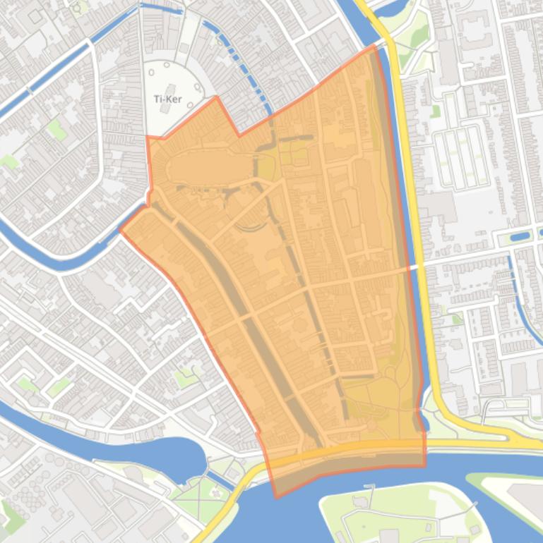 Kaart van de buurt De Baan en omgeving.