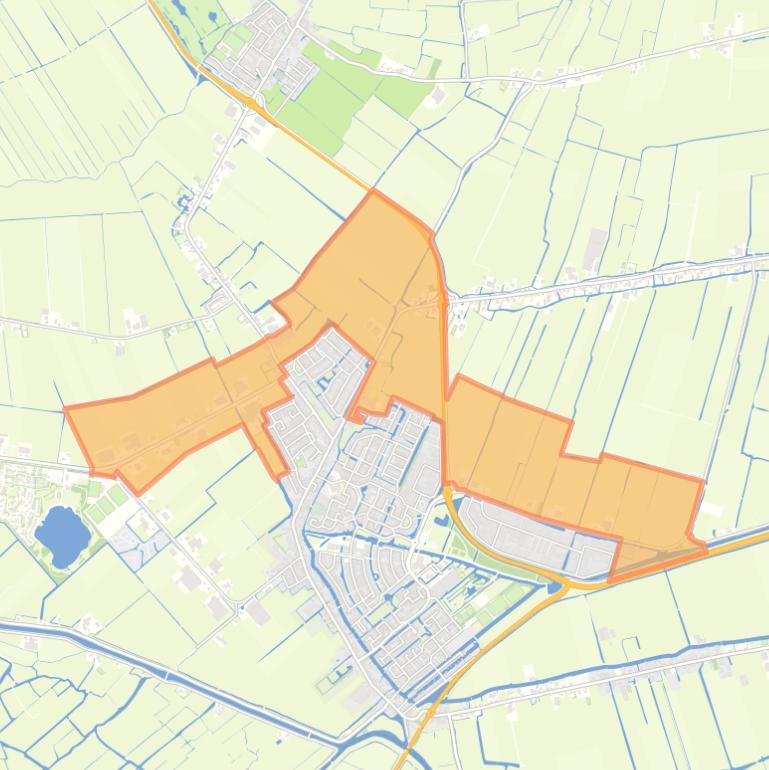 Kaart van de buurt De Goorn Verspreide huizen.