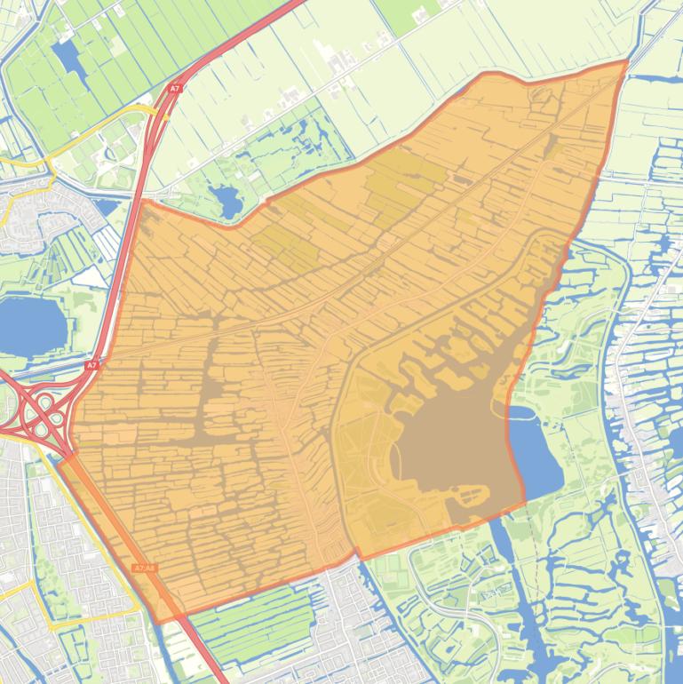 Kaart van de buurt De Haal en De Heul en Noordeinde.