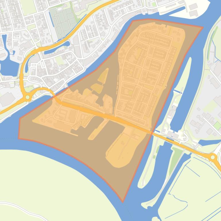 Kaart van de buurt De Nieuwesluis.