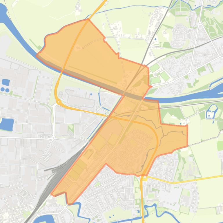 Kaart van de buurt Deventerweg en Polbeek.