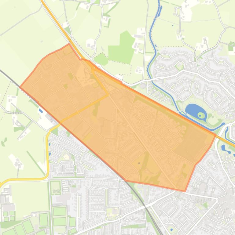 Kaart van de buurt Dikkerslaan-Molenkampsweg en omgeving.