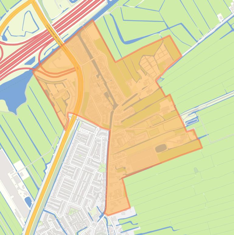 Kaart van de buurt Dorp Noord.