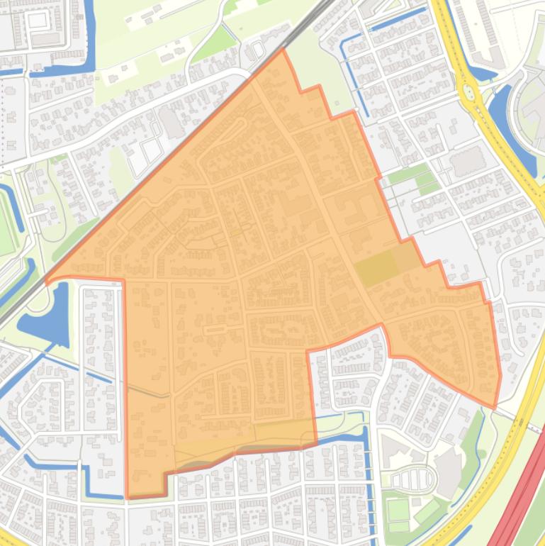 Kaart van de buurt Dorpskern Hooglanderveen.