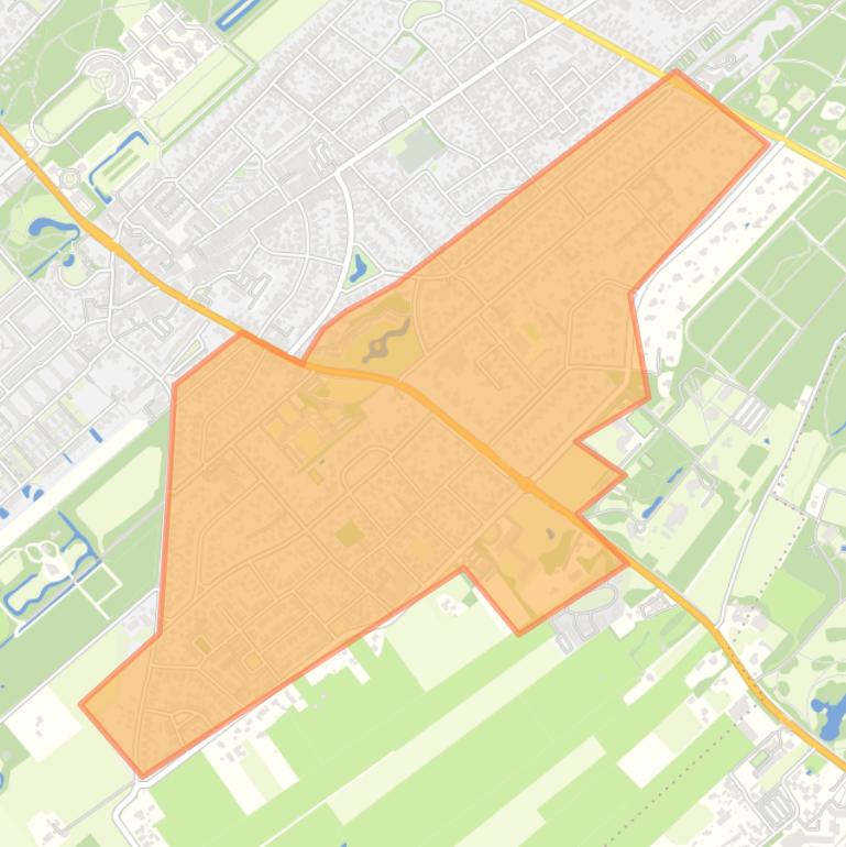 Kaart van de buurt Driebergen-Oost en Zuid.