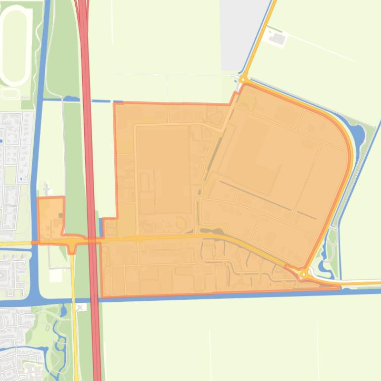 Kaart van de buurt Emmeloord-Bedrijventerrein de Munt.