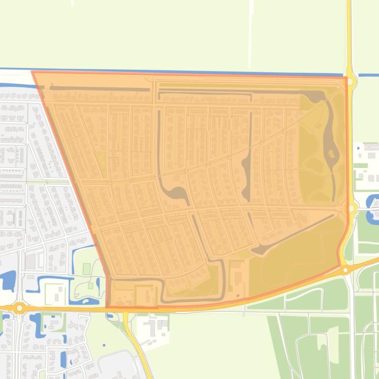 Kaart van de buurt Emmeloord-Emmelhage-Boswonen.